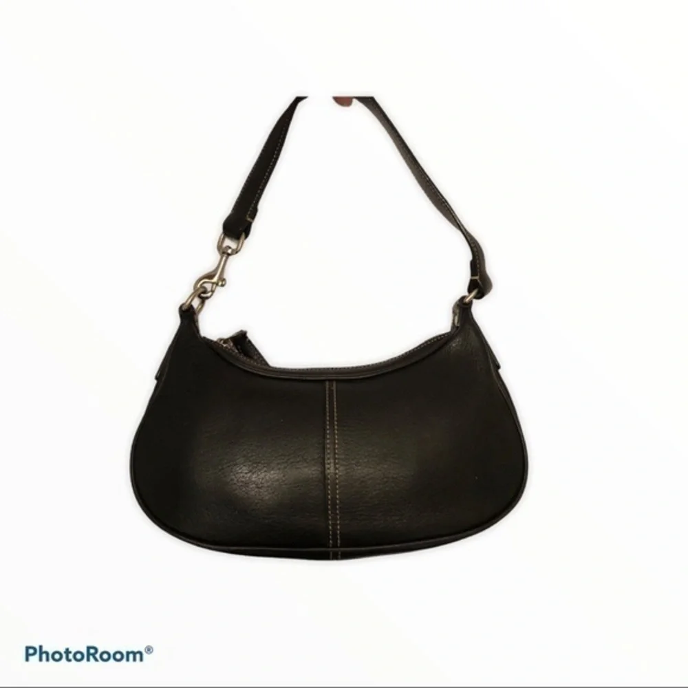 Coach vintage y2k black leather mini hobo shoulder bag - Picture 4 of 11
